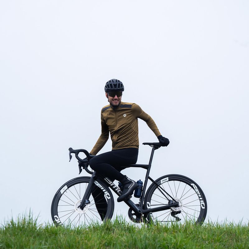 Longsleeve rowerowy męski Rogelli Mono brown 8
