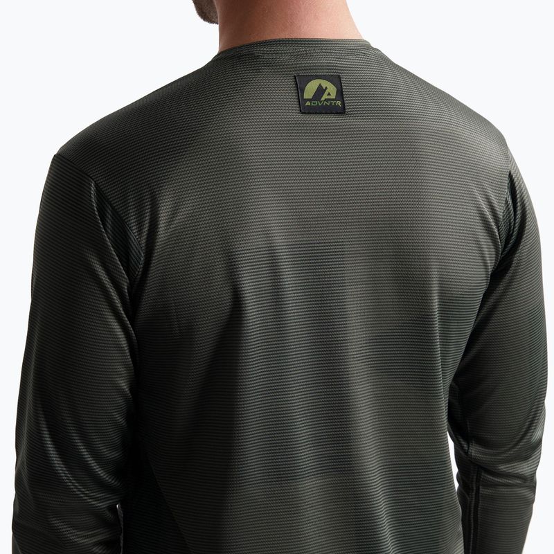 Longsleeve rowerowy męski Rogelli Advntr Core army green 3