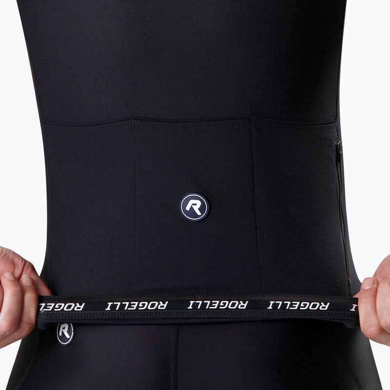 Koszulka rowerowa męska Rogelli Core Block black/blue/dark blue 4