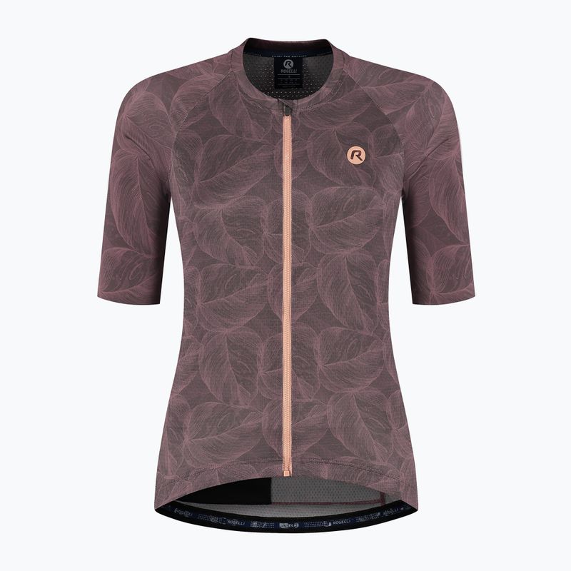 Koszulka rowerowa damska Rogelli Essential Graphic II bordeaux/coral 7
