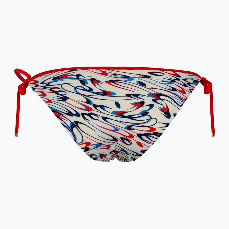 Dół od stroju kąpielowego Tommy Hilfiger Cheeky String Side Tie Print drops motion ecru 2
