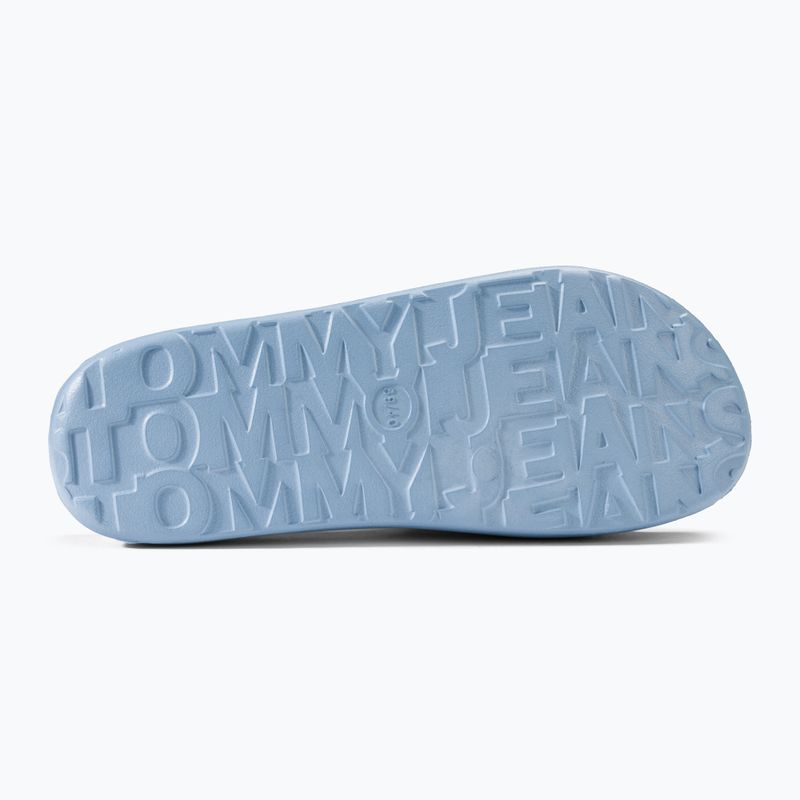 Klapki damskie Tommy Jeans Chunky Flatform Slide westside blue 4