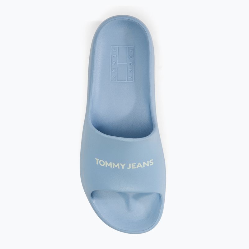 Klapki damskie Tommy Jeans Chunky Flatform Slide westside blue 5