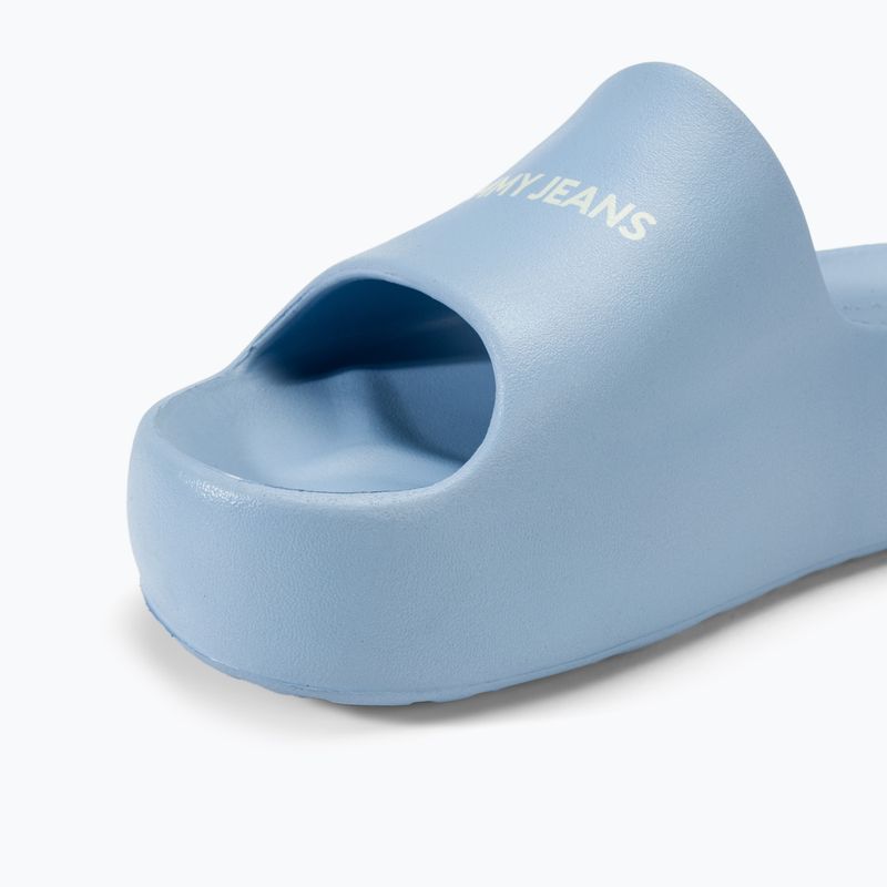 Klapki damskie Tommy Jeans Chunky Flatform Slide westside blue 7