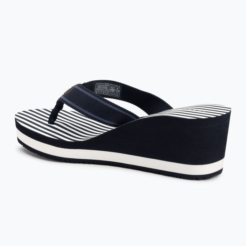 Japonki damskie Tommy Hilfiger Stripes Wedge Beach Sandal space blue 3