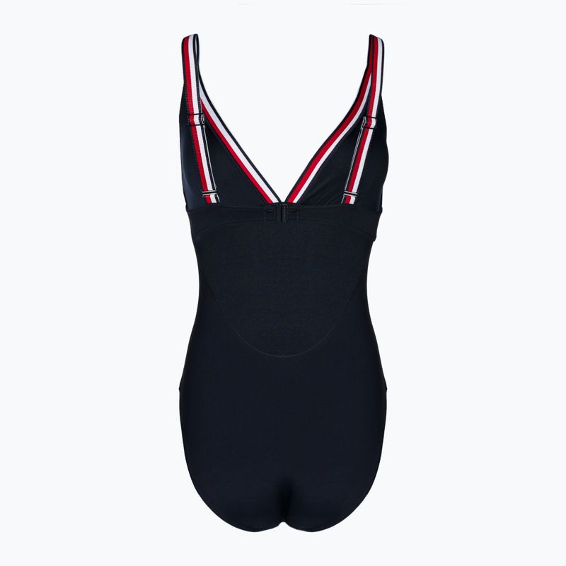 Strój kąpielowy jednoczęściowy damski Tommy Hilfiger Triangle One Piece Rp deser skye 2
