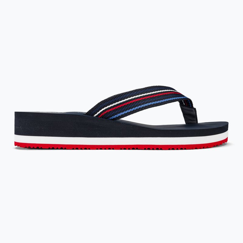 Japonki damskie Tommy Hilfiger Wedge Stripes Beach Sandal space blue 2