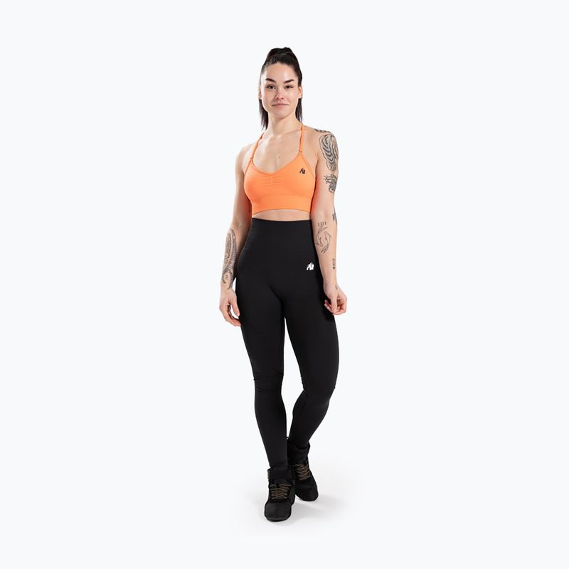 Biustonosz treningowy Gorilla Wear Olivia Sports Bra orange 2