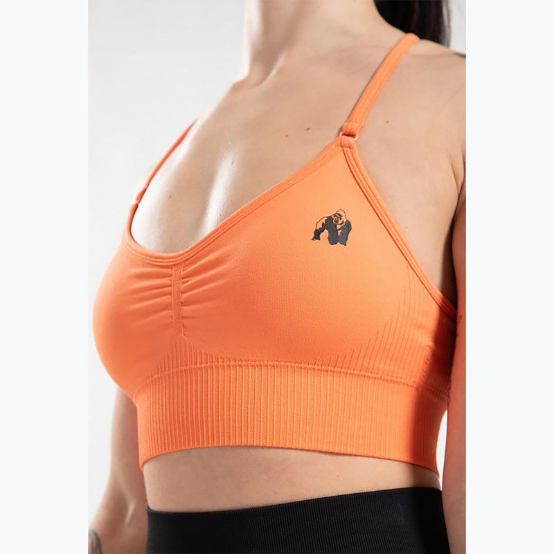 Biustonosz treningowy Gorilla Wear Olivia Sports Bra orange 4