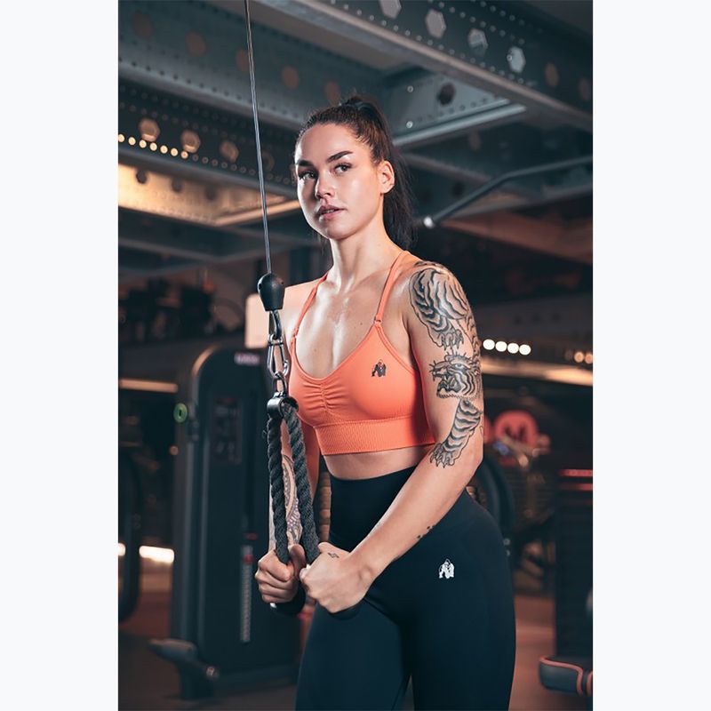 Biustonosz treningowy Gorilla Wear Olivia Sports Bra orange 5