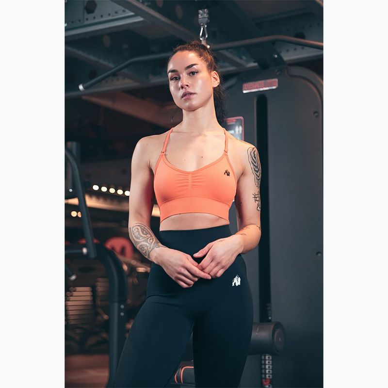 Biustonosz treningowy Gorilla Wear Olivia Sports Bra orange 6
