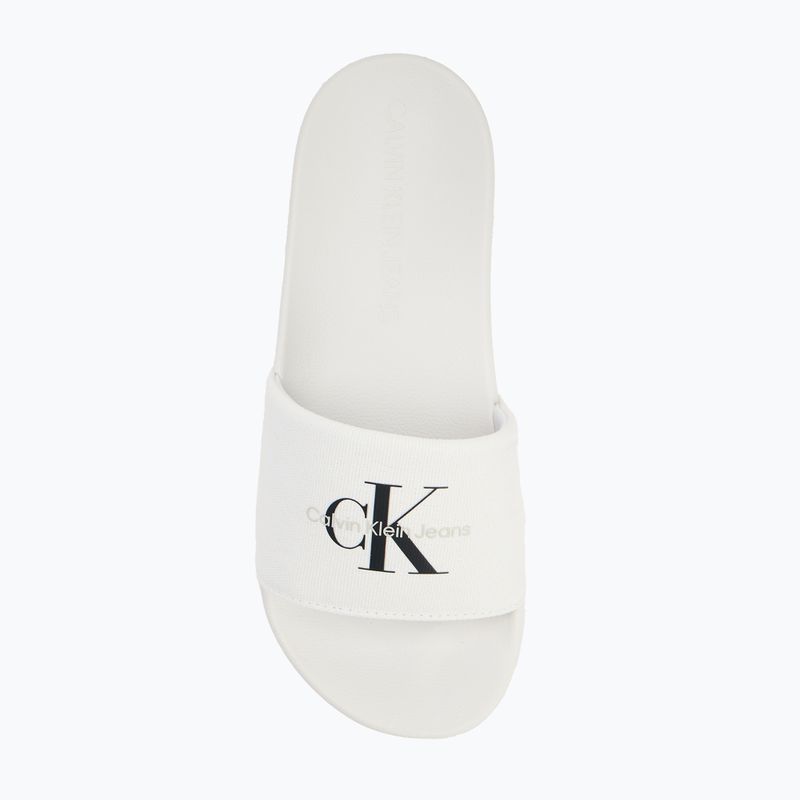 Klapki damskie Calvin Klein YW0YW01835 Slide Monogram Wn bright white/black 5