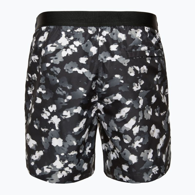 Szorty kąpielowe męskie Calvin Klein KM0KM01162 Medium Drawstring-Print layered floral black 2