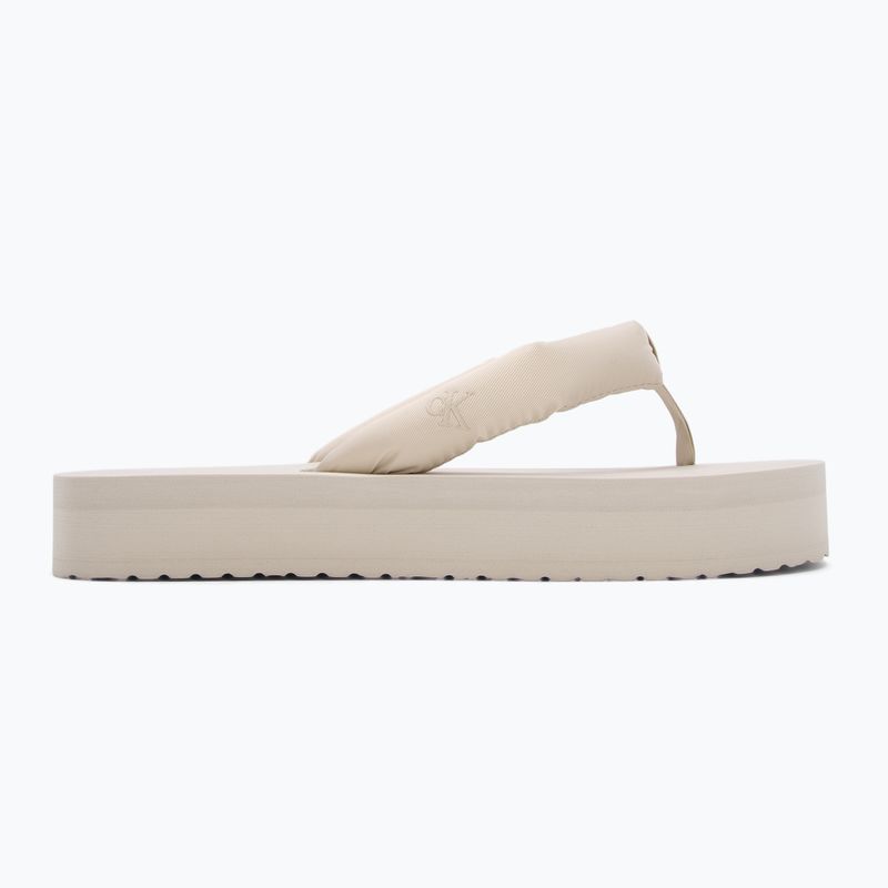 Japonki damskie Calvin Klein YW0YW01723 Beach Sandal Flatform Ttxr Satin triple eggshell 2