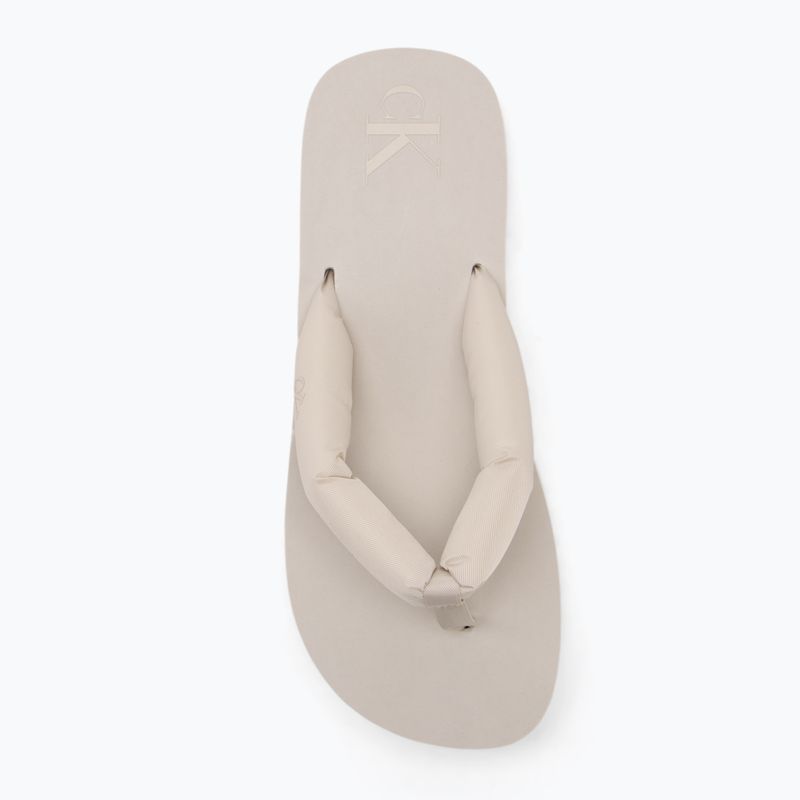 Japonki damskie Calvin Klein YW0YW01723 Beach Sandal Flatform Ttxr Satin triple eggshell 5