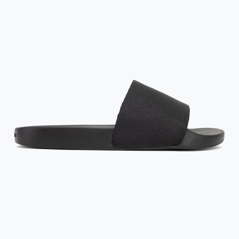 Klapki męskie Calvin Klein HM0HM01762 Pool Slide Jaq Mono black mono jacquard 2