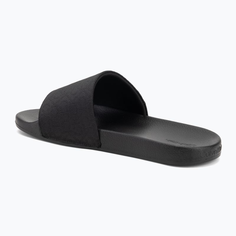Klapki męskie Calvin Klein HM0HM01762 Pool Slide Jaq Mono black mono jacquard 3