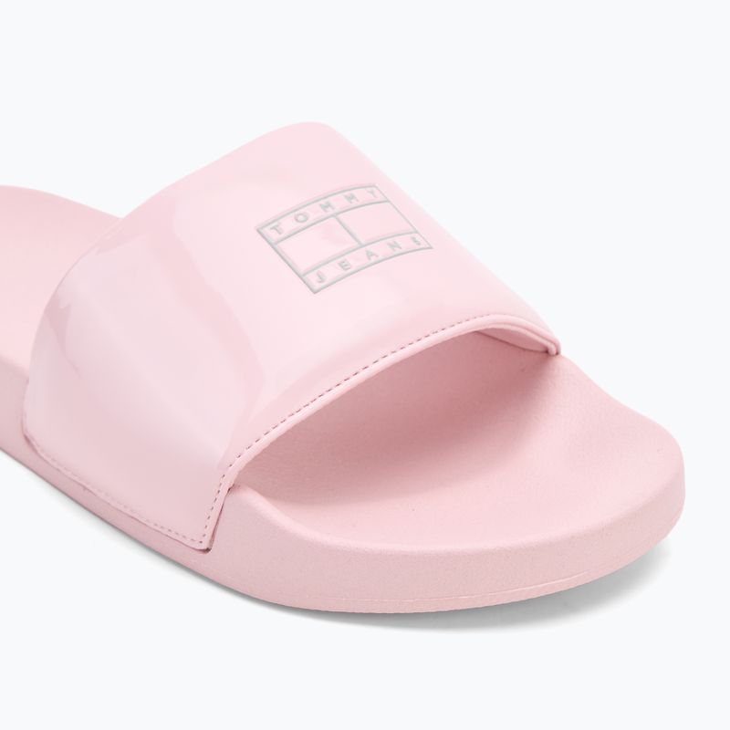 Klapki damskie Tommy Hilfiger Flag Pool Slide Patent misty pink 7