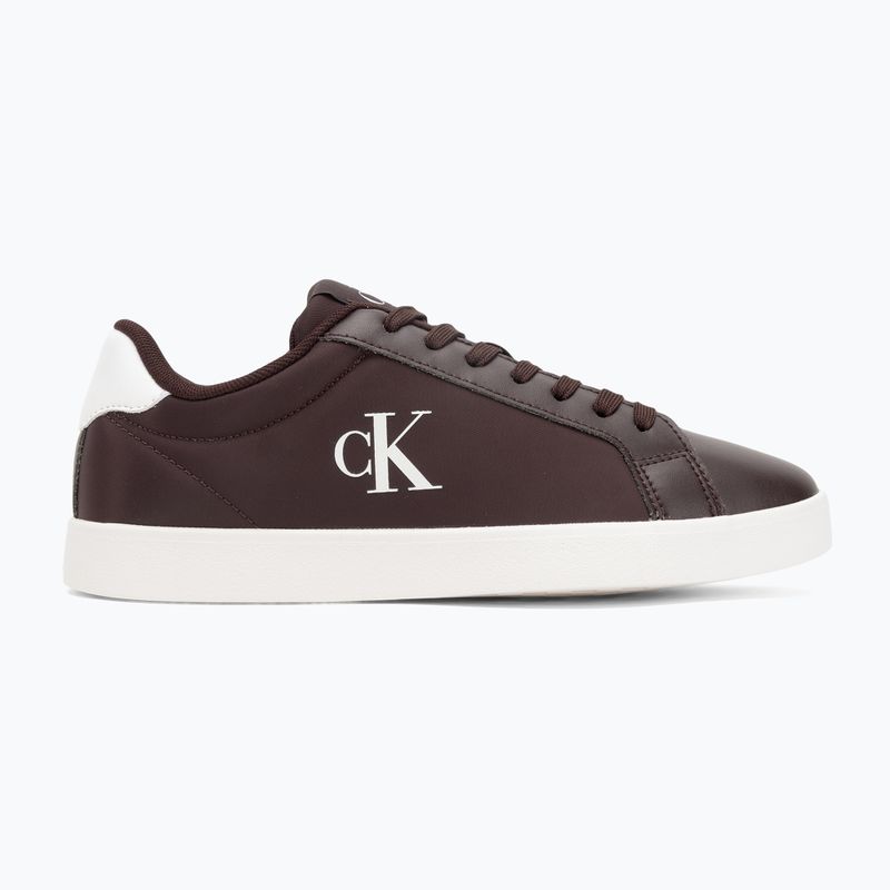 Buty damskie Calvin Klein YW0YW01781 3 Cupsole Laceup PU MG bordeaux/bright white 2