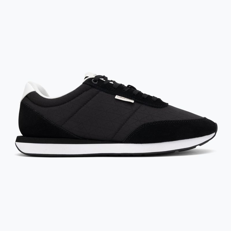Buty męskie Calvin Klein HM0HM02140 Retro Runner Ripstop Aop black/bright white 2