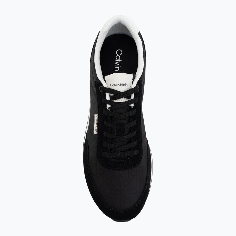 Buty męskie Calvin Klein HM0HM02140 Retro Runner Ripstop Aop black/bright white 5