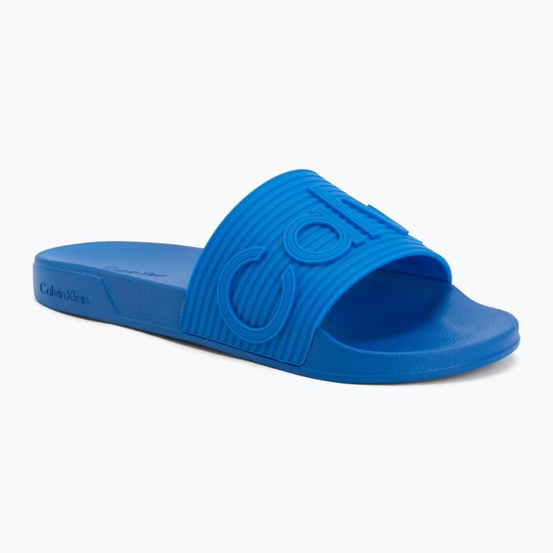 Klapki męskie Calvin Klein HM0HM02113 Ess Texture lapis blue