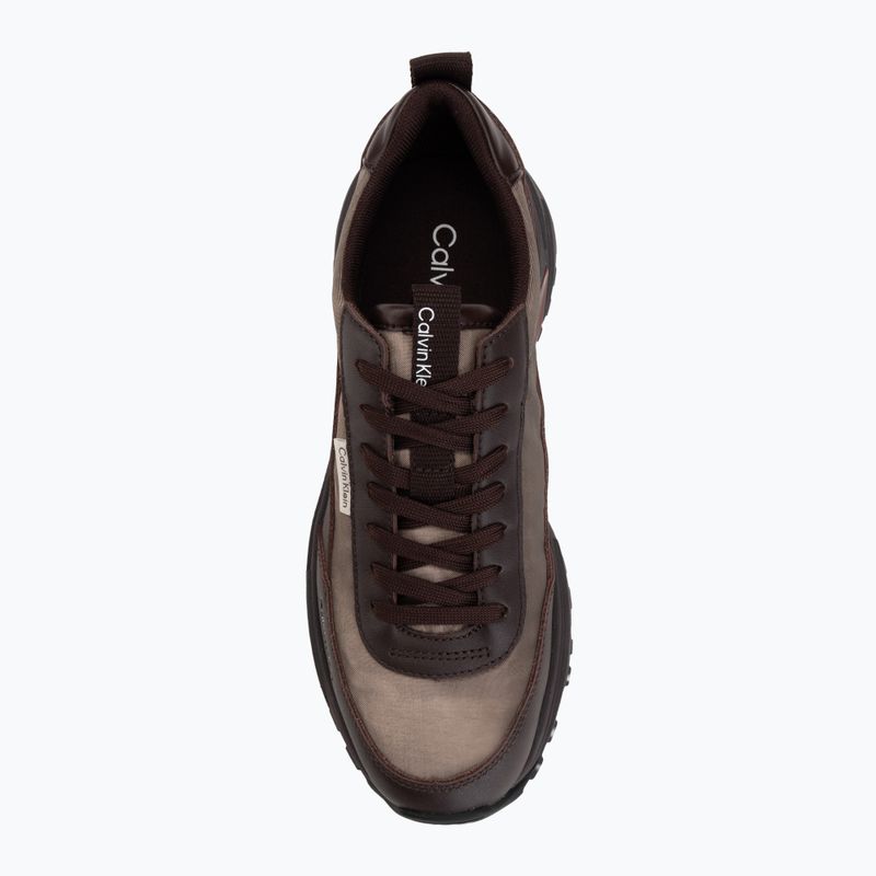Buty damskie Calvin Klein HW0HW02999 Hike Runner Organza Met Leather bordeaux/rhubarb 5