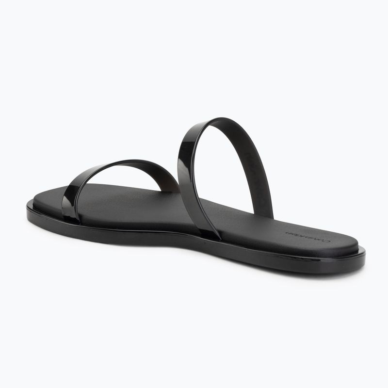 Klapki damskie Calvin Klein HW0HW02963 Jelly Doub Bar Shiny triple black 3