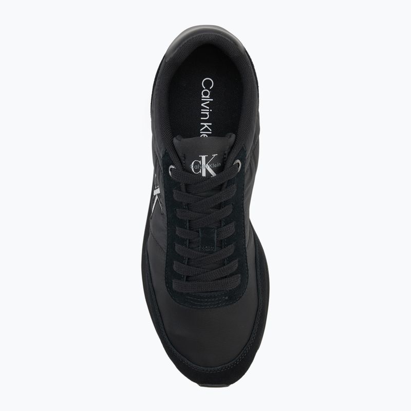 Buty męskie Calvin Klein YM0YM01361 Retro Runner Essential MIX MAT triple black 5