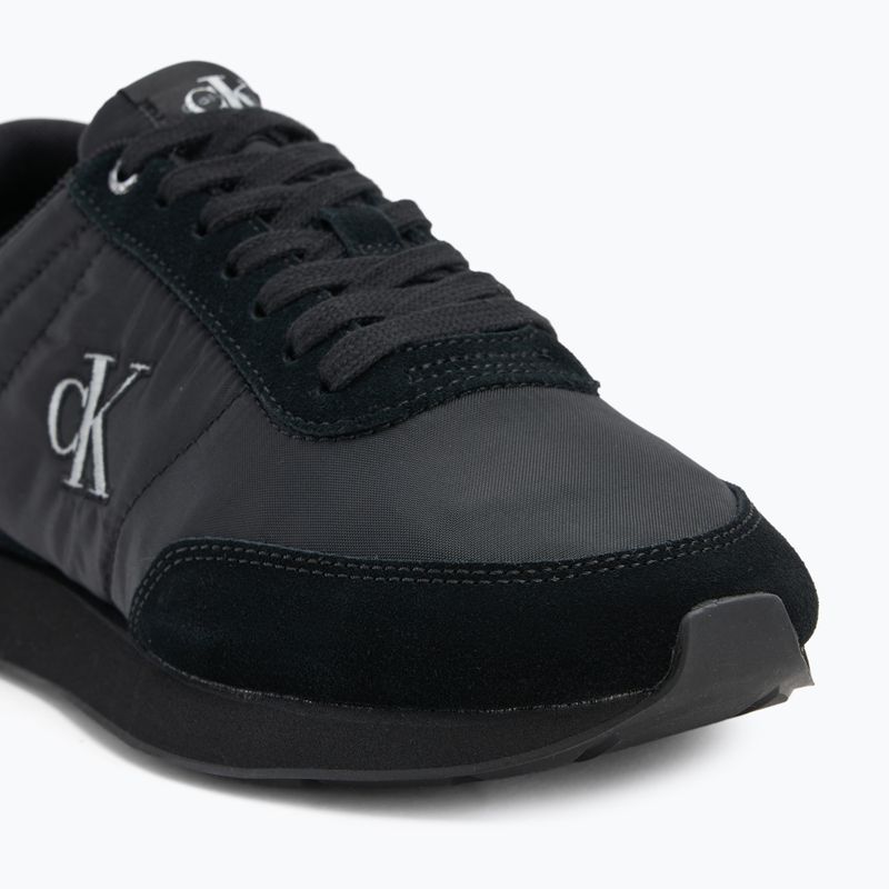 Buty męskie Calvin Klein YM0YM01361 Retro Runner Essential MIX MAT triple black 7