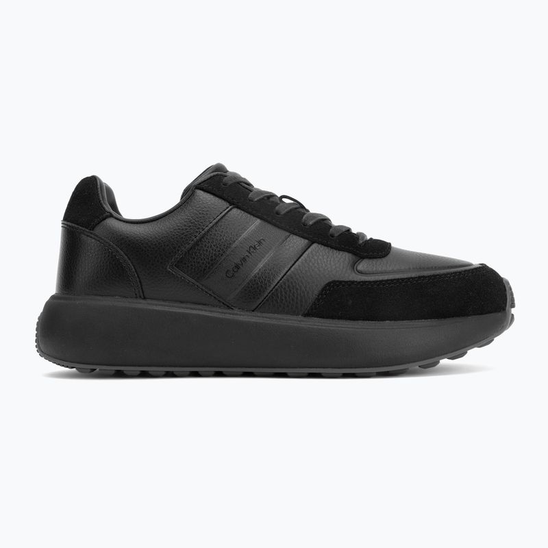 Buty męskie Calvin Klein HM0HM02033 City Runner Laceup Tape Leather triple black 2