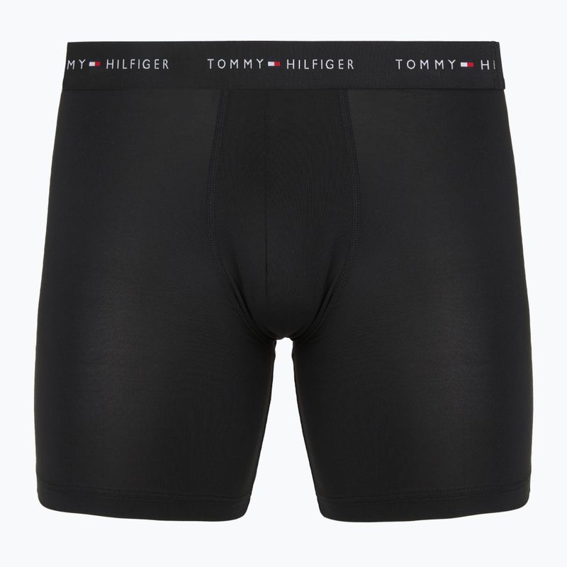 Bokserki męskie Tommy Hilfiger Micro Long 3 pack black/black/black 2