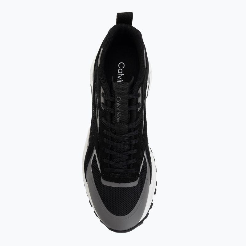 Buty męskie Calvin Klein HM0HM02220 Hike Runner Stripe Mix Nylon Suede black/granite road 5