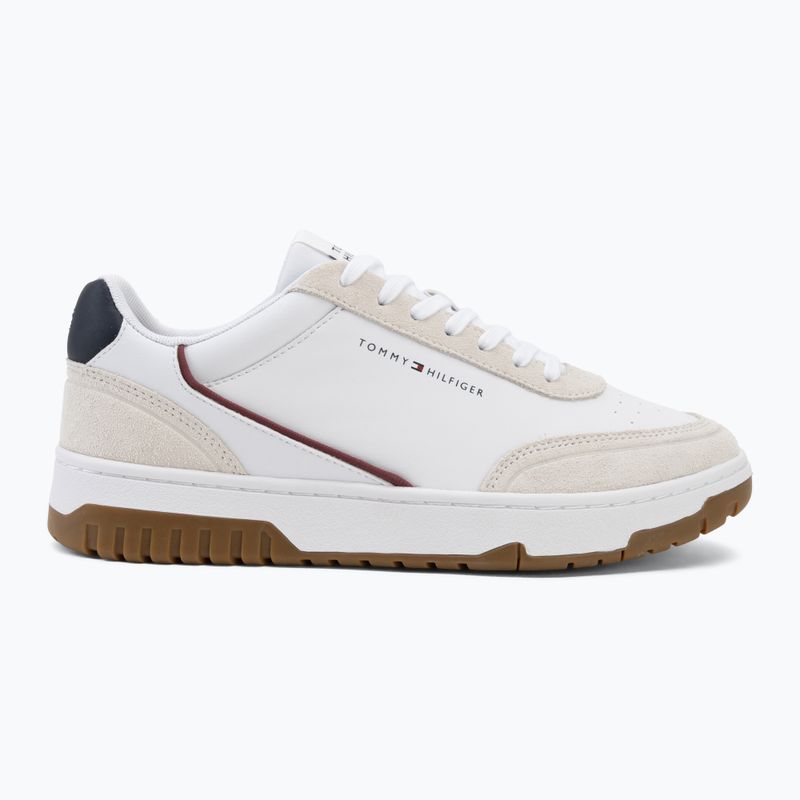 Buty męskie Tommy Hilfiger Basket Core Leather Suede Mix rwb 2