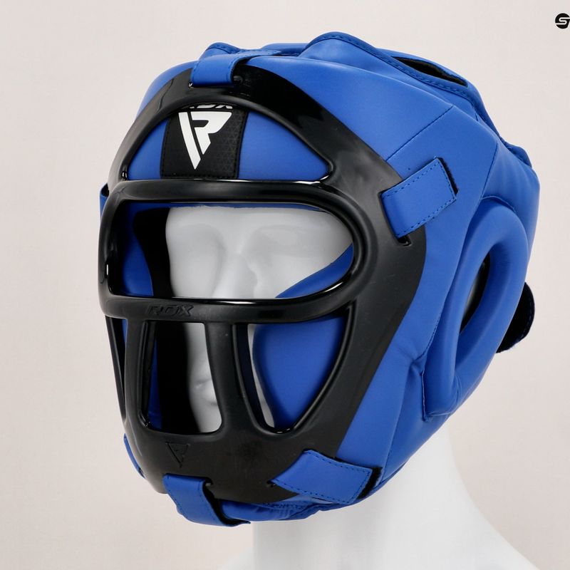 Kask bokserski RDX Guard Grill T1 blue 10
