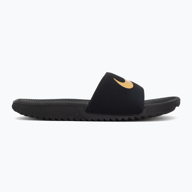 Klapki dziecięce Nike Kawa black/metallic gold 2