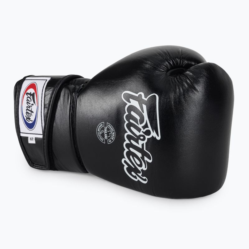Rękawice bokserskie Fairtex Stylish Angular Sparring - Locked Thumb black 5