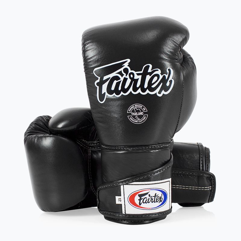 Rękawice bokserskie Fairtex Stylish Angular Sparring - Locked Thumb black 11