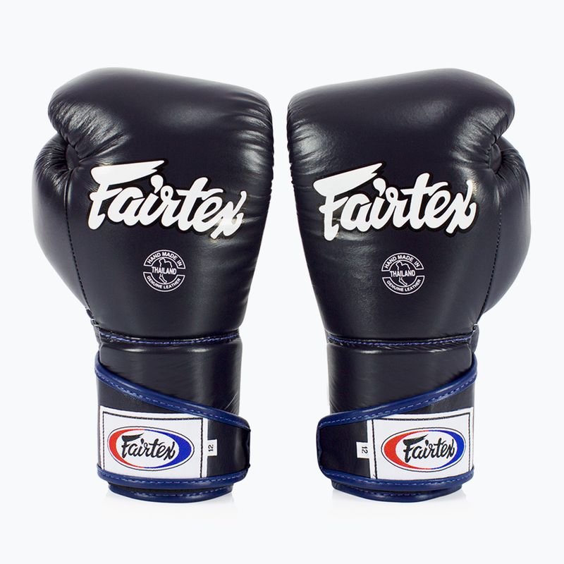 Rękawice bokserskie Fairtex Stylish Angular Sparring - Locked Thumb blue 8