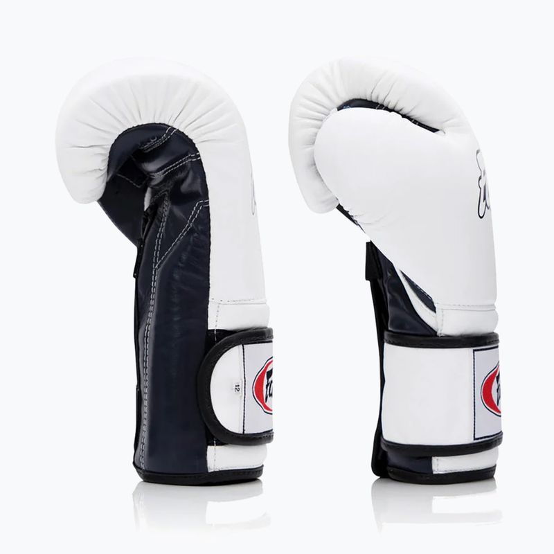 Rękawice bokserskie Fairtex Heavy Hitter's Mexican Style white/blue 9