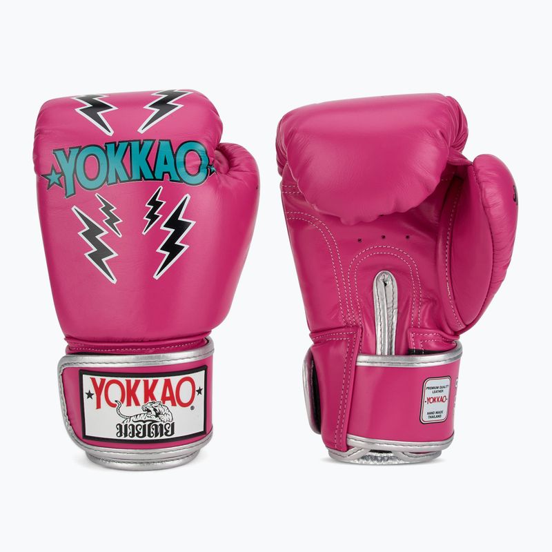Rękawice bokserskie męskie YOKKAO Stadium fuchsia