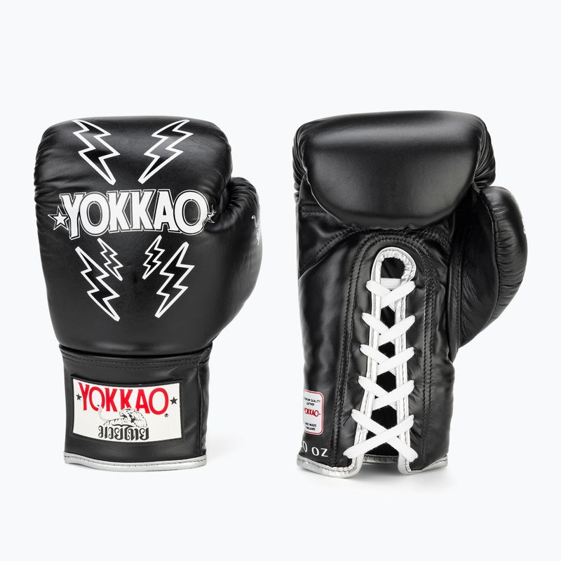 Rękawice bokserskie męskie YOKKAO Stadium Lace Up black
