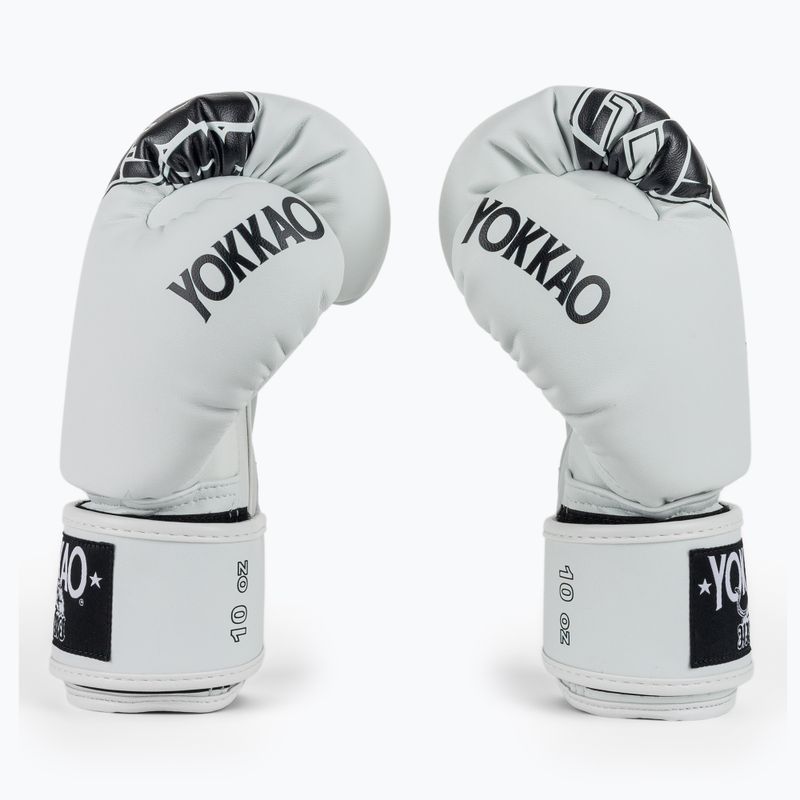 Rękawice bokserskie YOKKAO Lettering Boxing white 4
