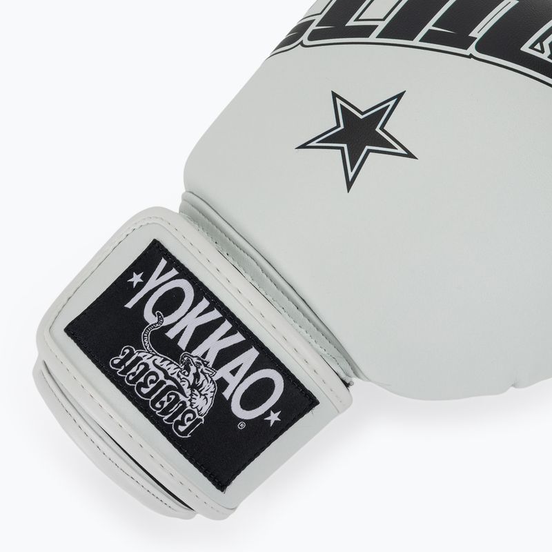 Rękawice bokserskie YOKKAO Lettering Boxing white 6