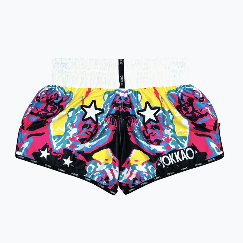 Spodenki treningowe męskie YOKKAO Tiger Family Muay Thai white 2