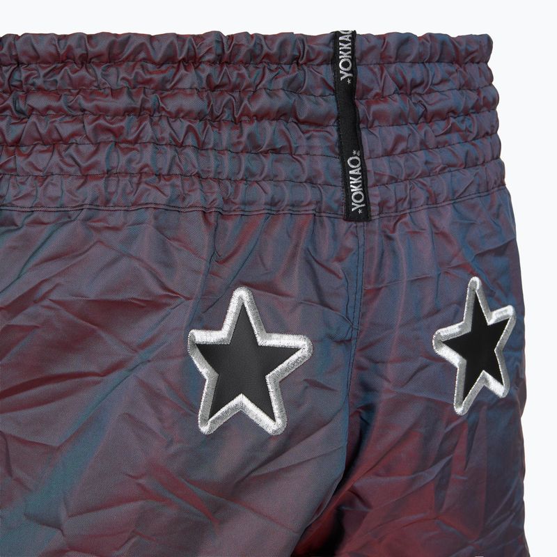 Spodenki treningowe męskie YOKKAO Lunar Muay Thai iridescent blue grey 5