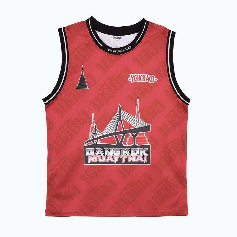 Koszulka treningowa męska YOKKAO Basket Bridge Tank Top red
