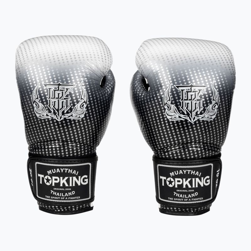 Rękawice bokserskie Top King Muay Thai Super Star Air silver