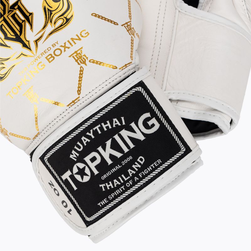 Rękawice bokserskie Top King Boxing Chain white/gold 5