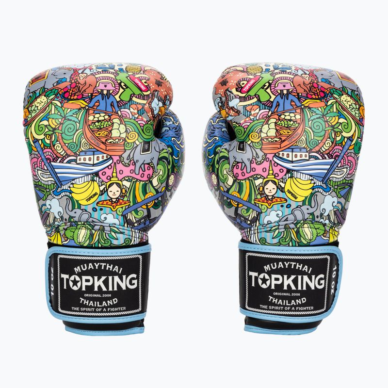 Rękawice bokserskie Top King Boxing Culture black/blue 2